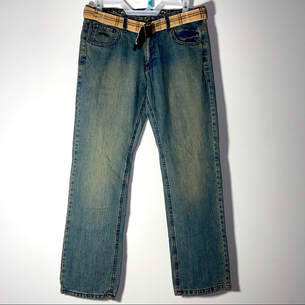 Surplus Belted Mens Jeans 100% Cotton Size 34W x 32L